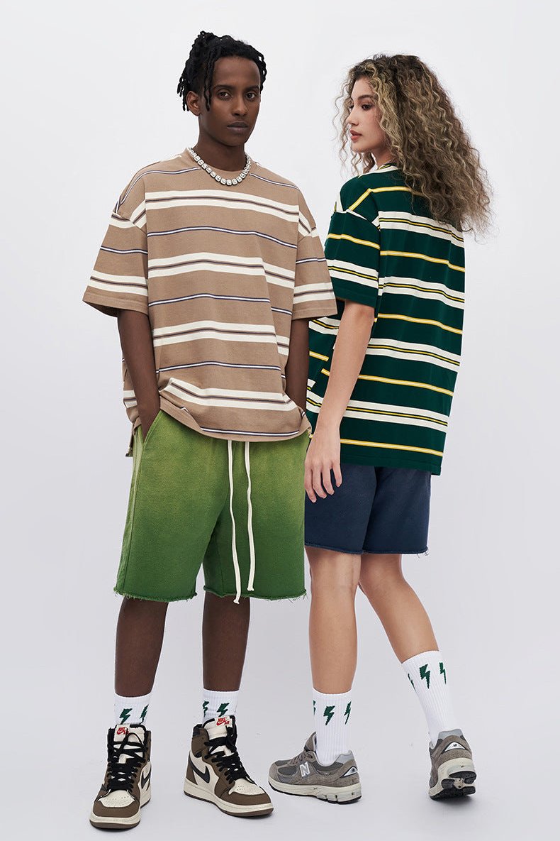 Cityboy Retro Color-Blocked Striped T-Shirt