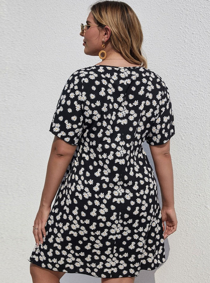 Floral Style Printed Vacation Dress