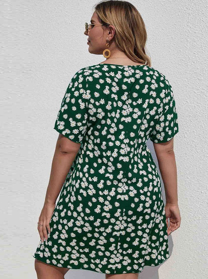 Floral Style Printed Vacation Dress