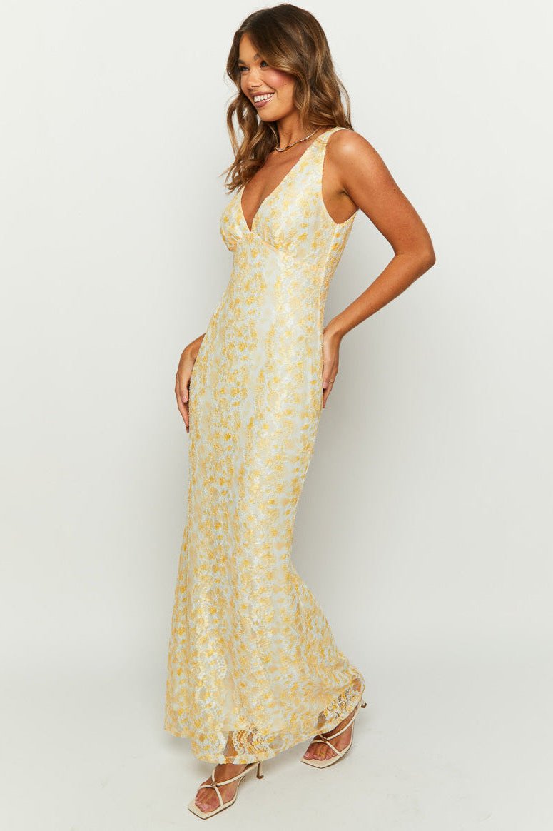 Elegant V-Neck Sleeveless Maxi Dress