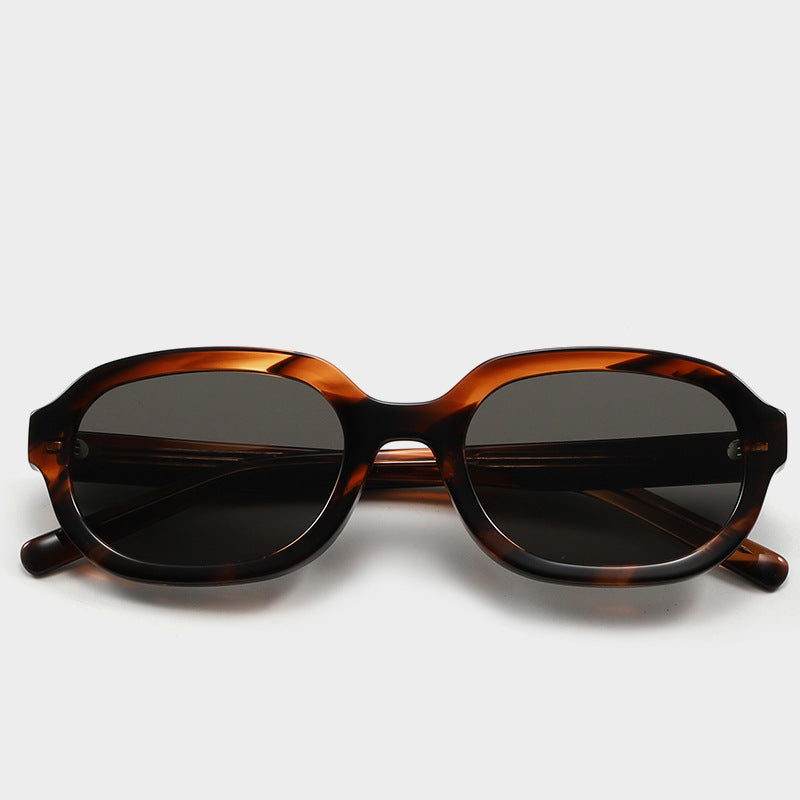 Brown Korean Plate High-Quality Sunglasses