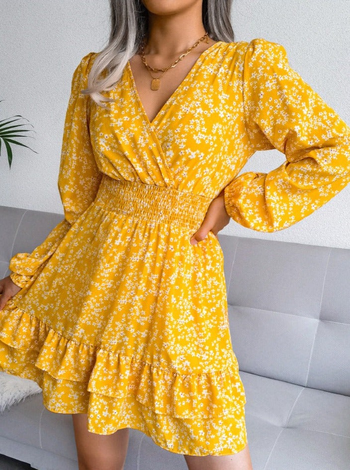 Floral Printed Longsleeve Dress