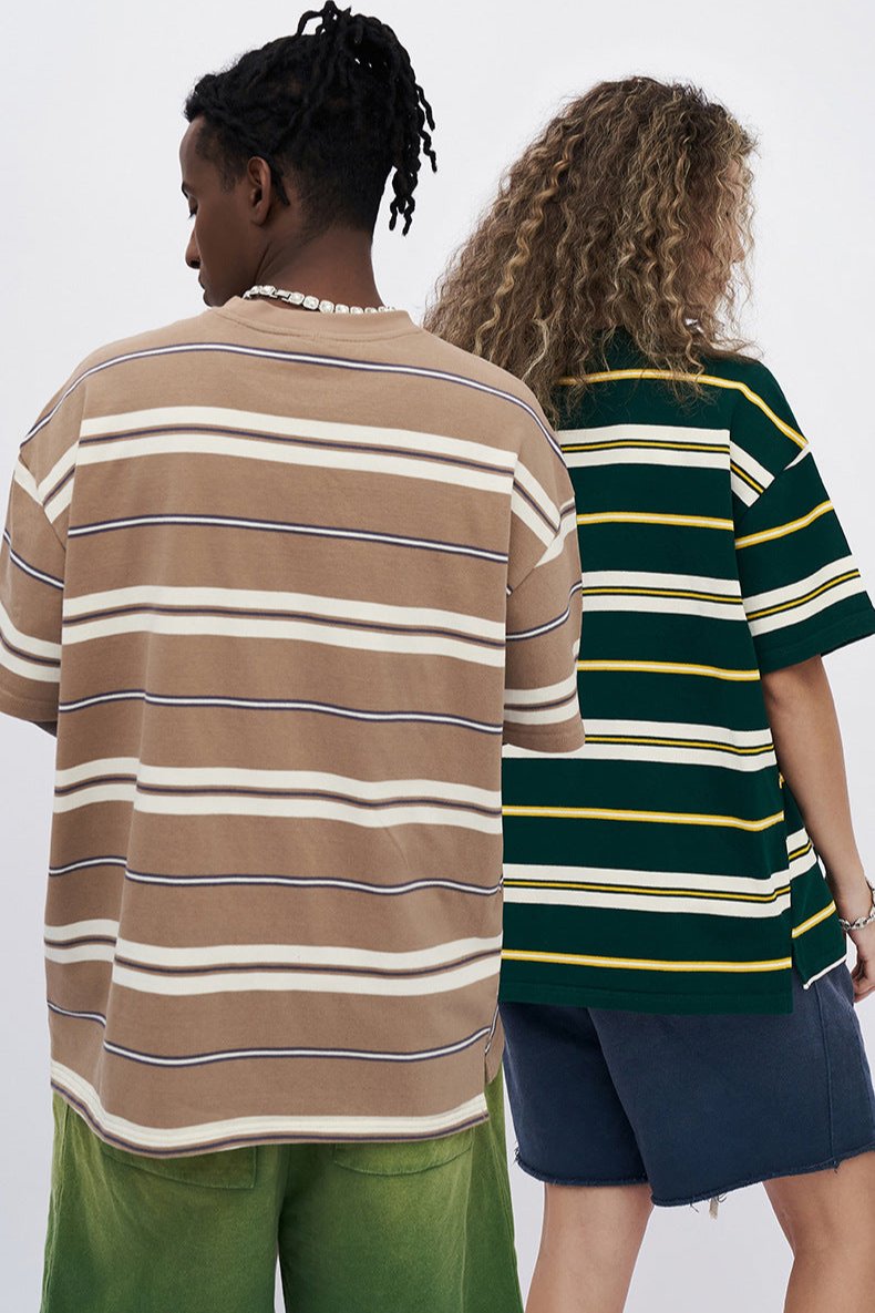 Cityboy Retro Color-Blocked Striped T-Shirt