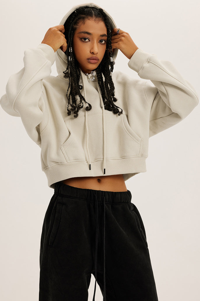 Hoodie Damen Oversize – Bequemes Kapuzensweatshirt, Cropped, Lässiger Schnitt, Streetwear